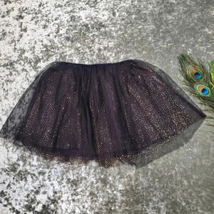 Cat & Jack Black Tutut With Gold Glitter